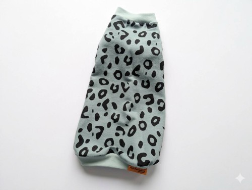 Bluzka dla kota „Green Leopard” – zielona panterka, elastyczna.jpg