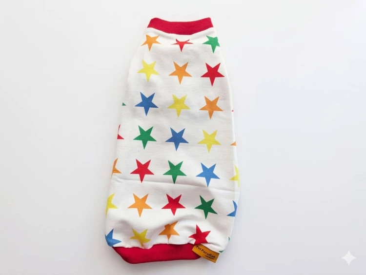 Ubranko dla kota w kolorowe gwiazdki1.jpg