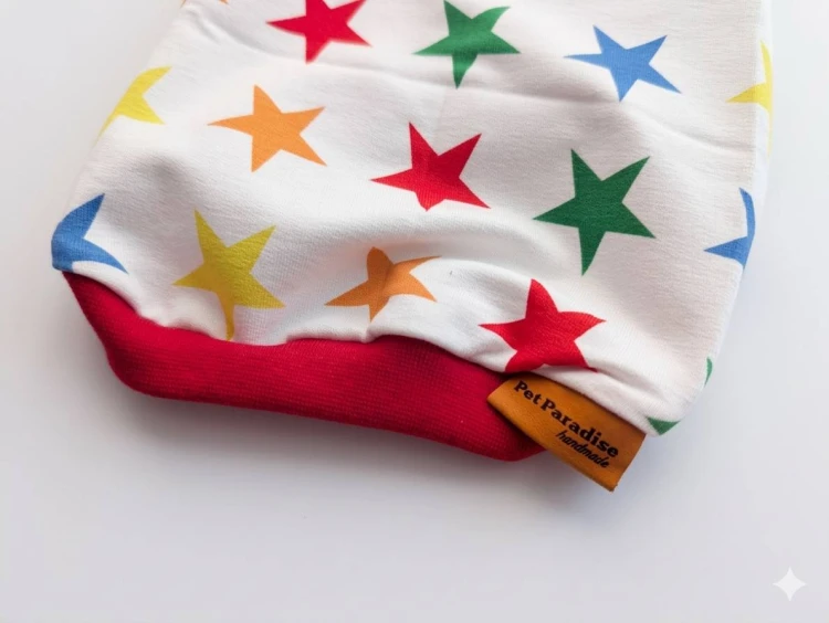 Ubranko dla kota w kolorowe gwiazdki3.jpg