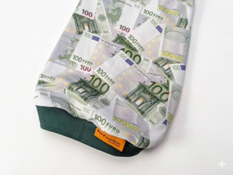 Bluzeczka dla kota „Euro Money” – ubranko z motywem 100 euro3.jpg