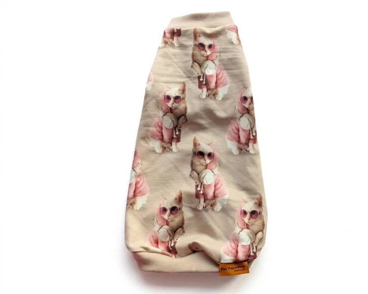 Bluzeczka dla kota - kot w słuchawkach i okularach2.jpg