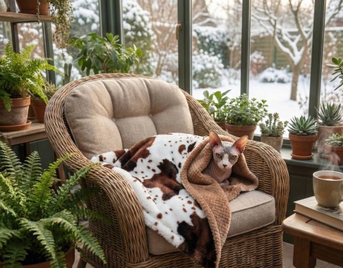 Kocyk dla kota lub pieska w brązową krówkę.jpg