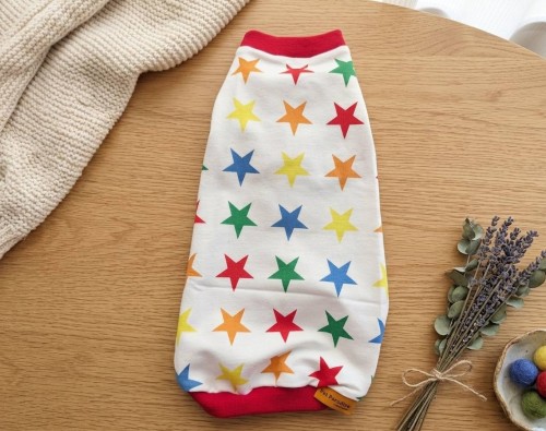 Ubranko dla kota w kolorowe gwiazdki.jpg