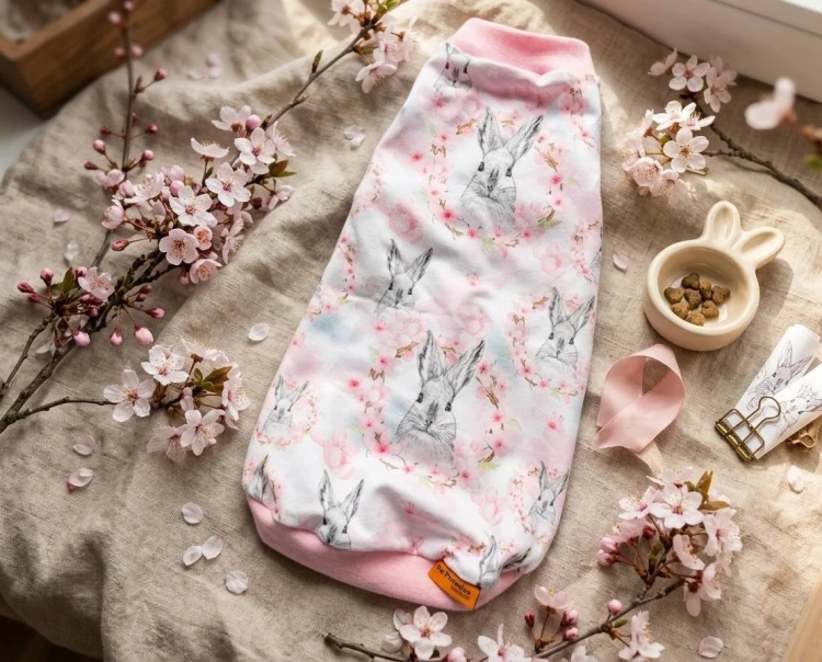 Wielkanocna bluzeczka dla kota w króliczki.jpg