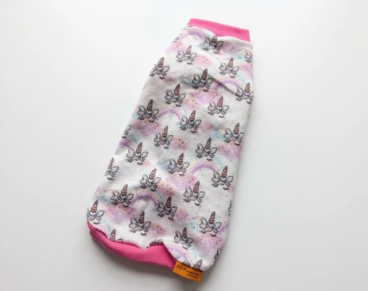 Bluzeczka dla kota Jednorożec – pastelowy print...jpg
