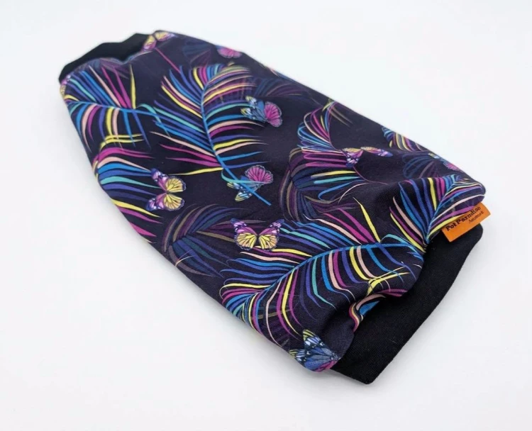 Ubranko dla kota handmade bluzka w tropikalne liście palmy3.jpg