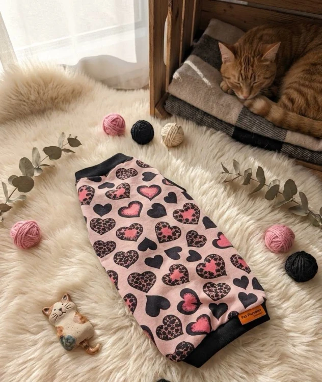 Różowa bluzeczka dla kota w serduszka – Pet Paradise 1.jpg