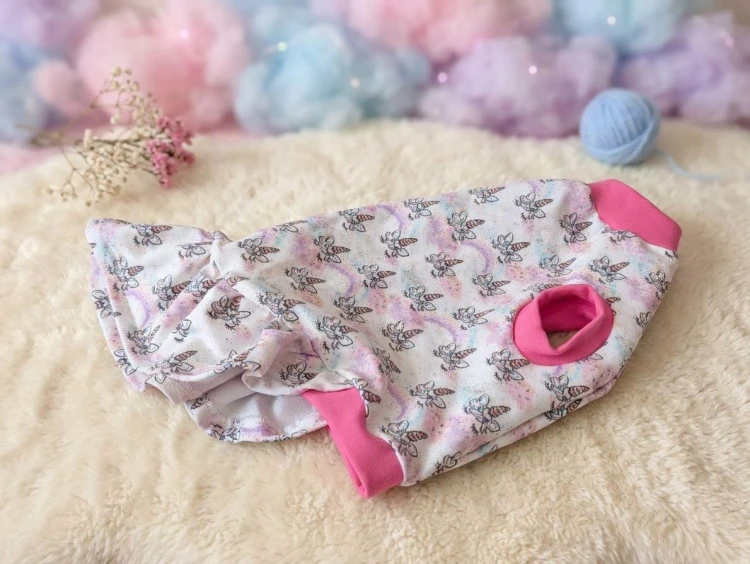 Sukienka dla kota jednorożce i tęcza – pastelowa, Pet Paradise.jpg